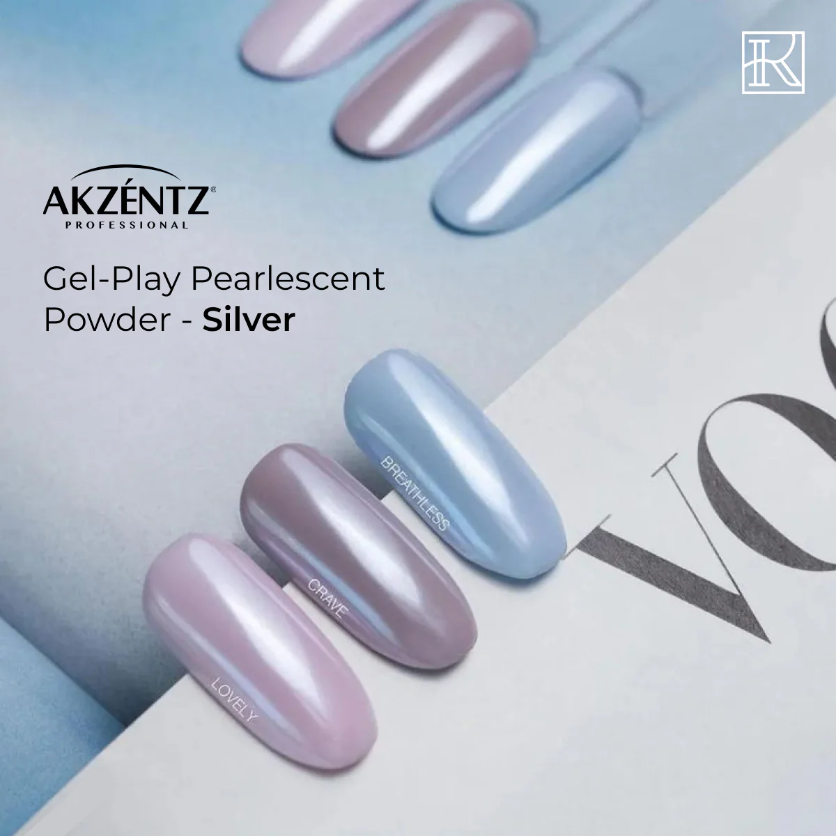 Akzentz - Gel-Play Pearlescent Powder - Silver, 1g - Image 3