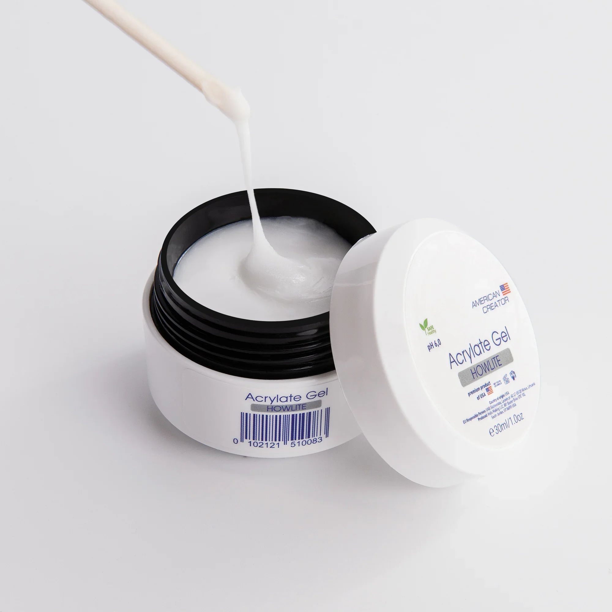 American Creator - Acrylate Gel Howlite (White), 30ml - Image 2