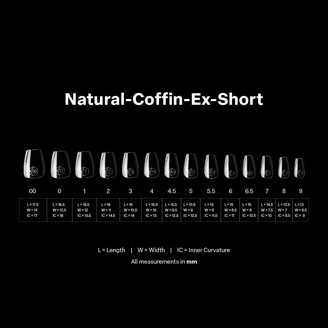 Apres - Gel-X Natural Coffin Extra Short Box of Tips 2.0, 600pcs - Image 3