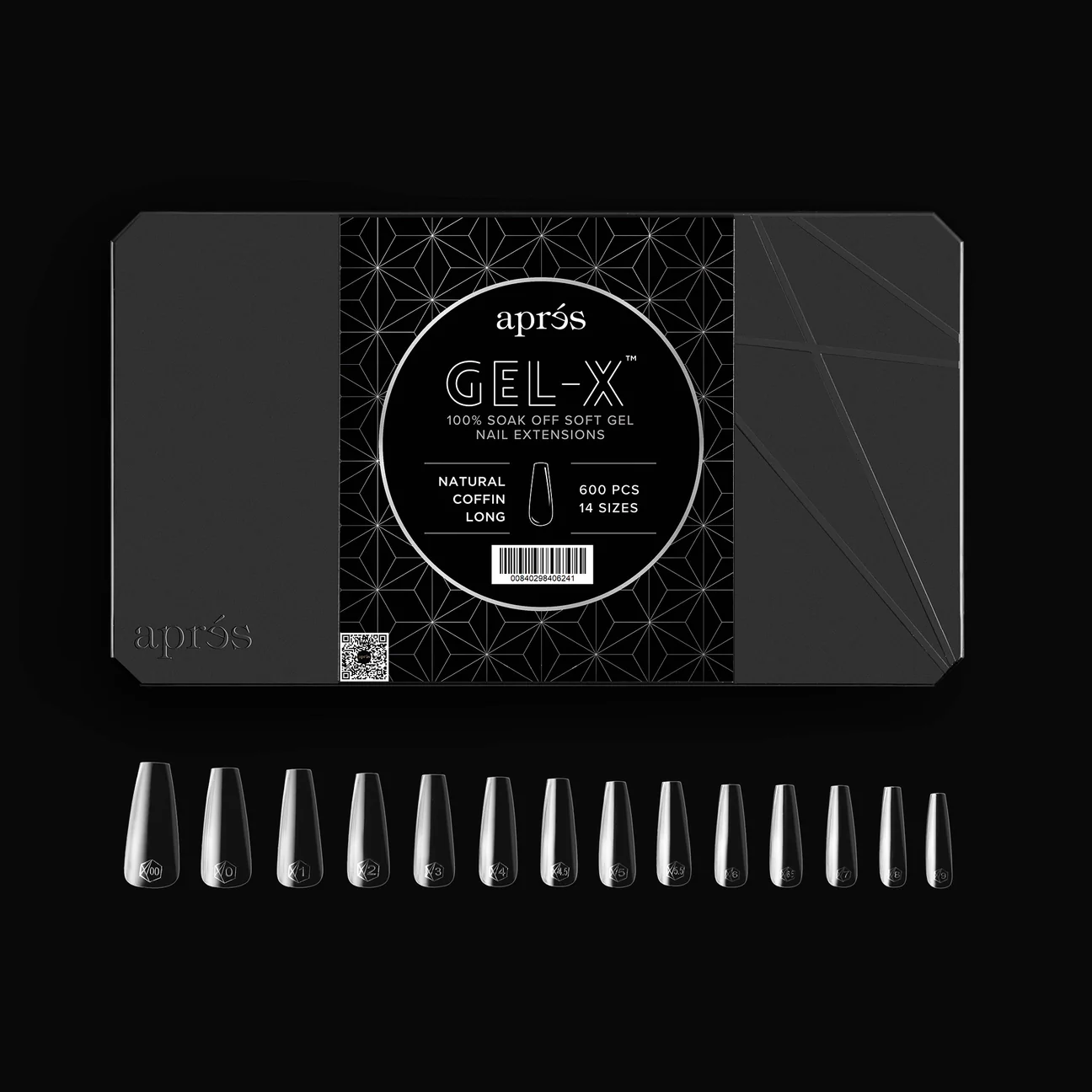 Apres - Gel-X Natural Coffin Long Box of Tips 2.0, 600pcs - Image 2