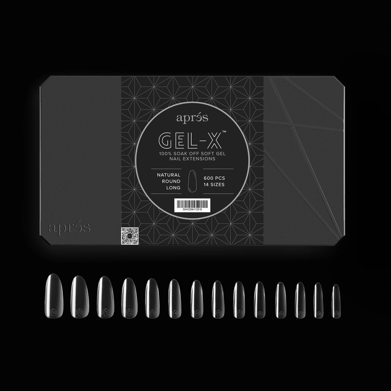 Apres - Gel-X Natural Round Long Box of Tips 2.0, 600pcs - Image 2