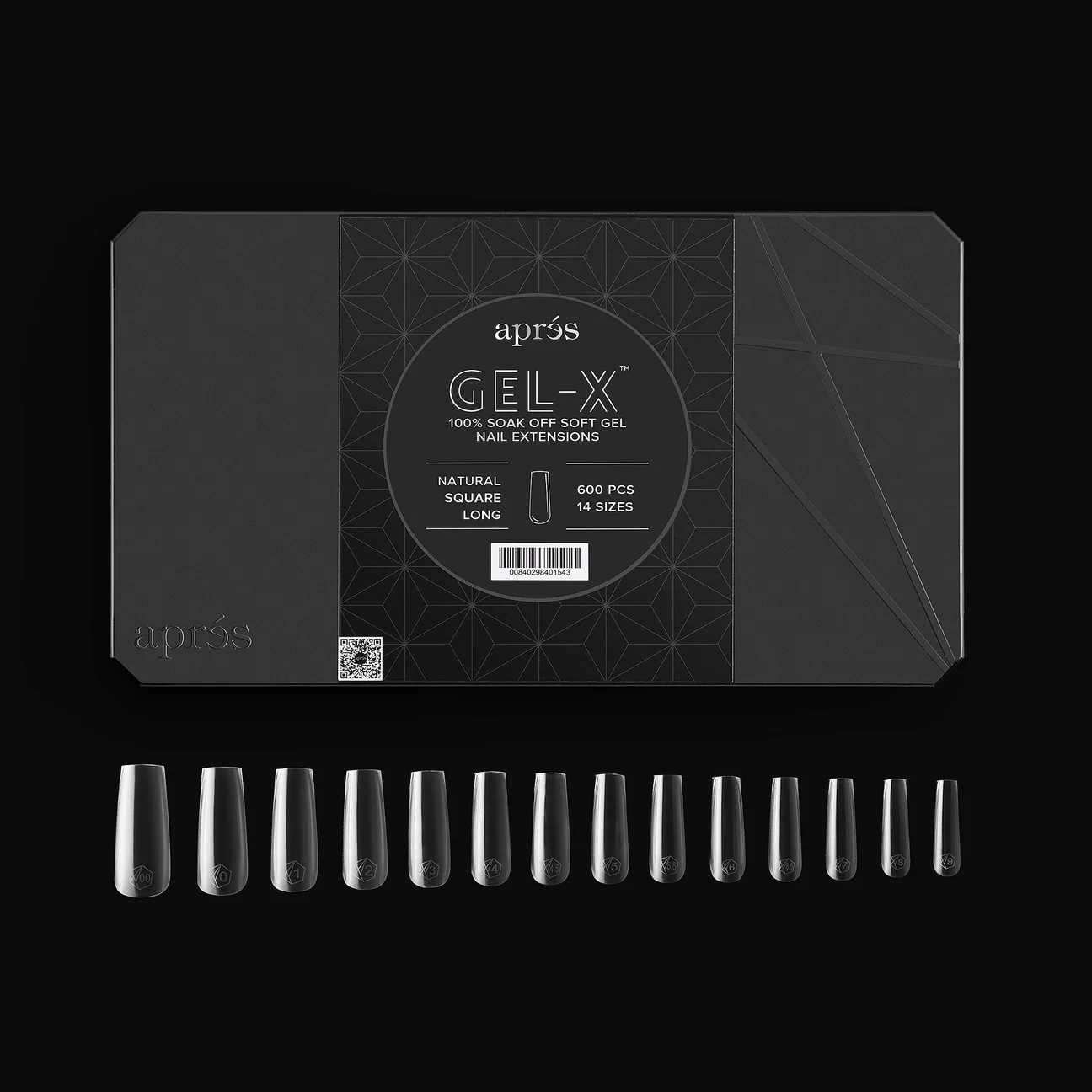 Apres - Gel-X Natural Square Long Box of Tips 2.0, 600pcs - Image 2