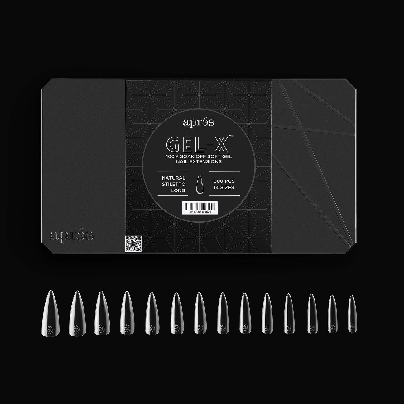 Apres - Gel-X Natural Stiletto Long Box of Tips 2.0, 600pcs - Image 2