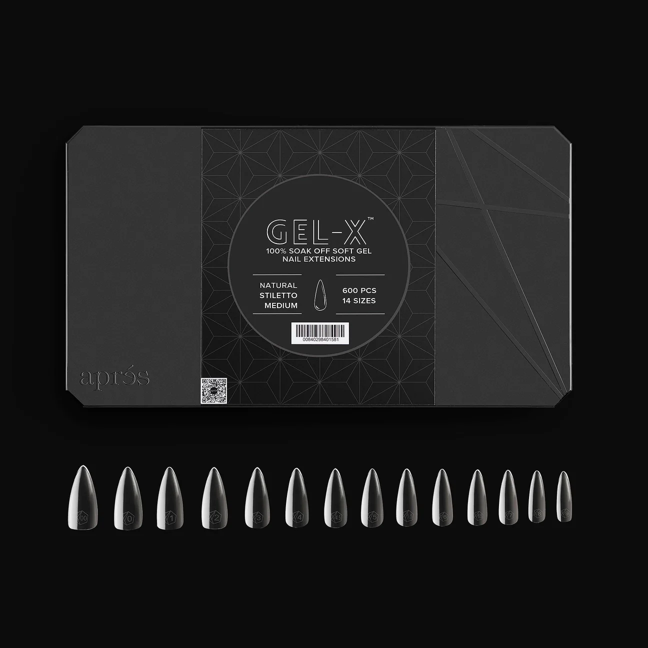 Apres - Gel-X Natural Stiletto Medium Box of Tips 2.0, 600pcs - Image 2
