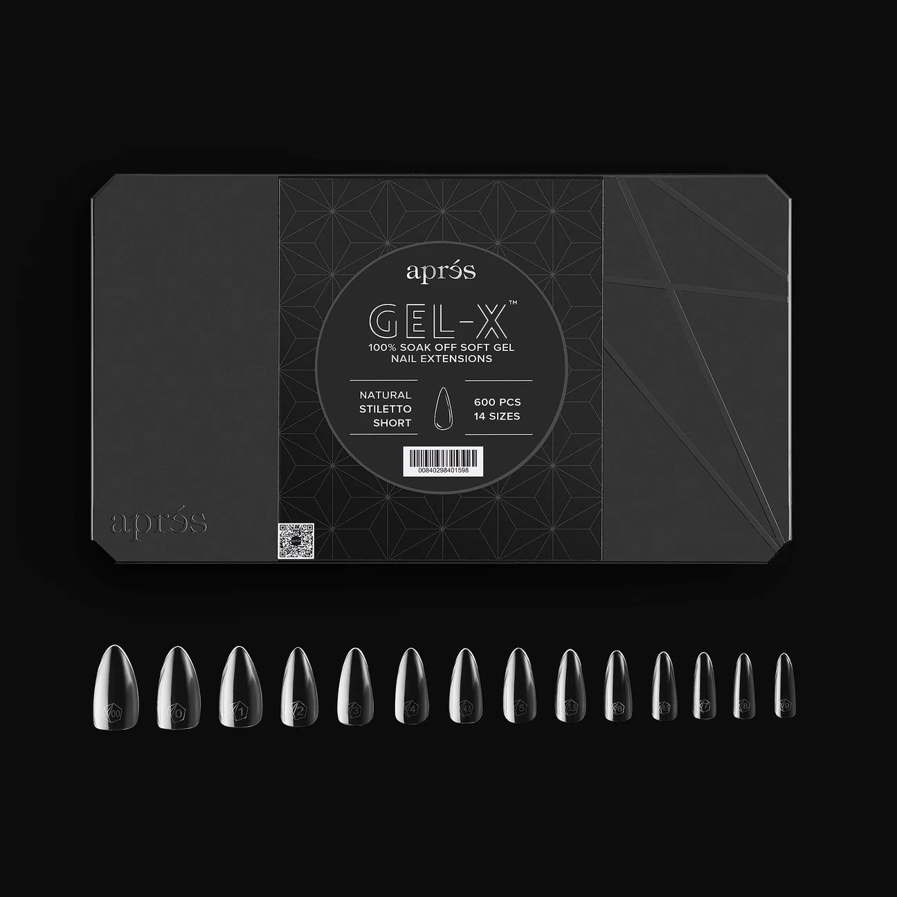 Apres - Gel-X Natural Stiletto Short Box of Tips 2.0, 600pcs - Image 2