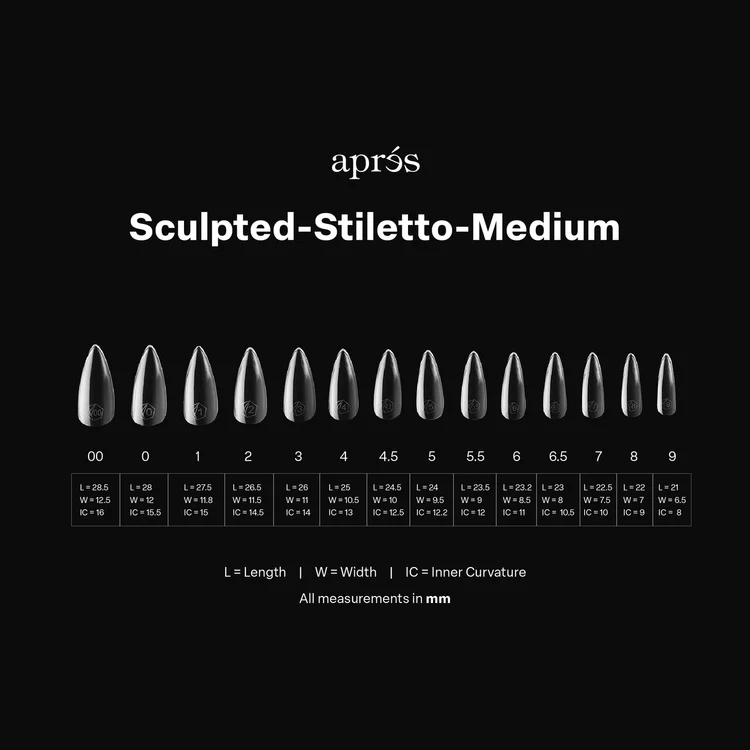 Apres - Gel-X Sculpted Stiletto Medium Box of Tips 2.0, 600pcs - Image 3