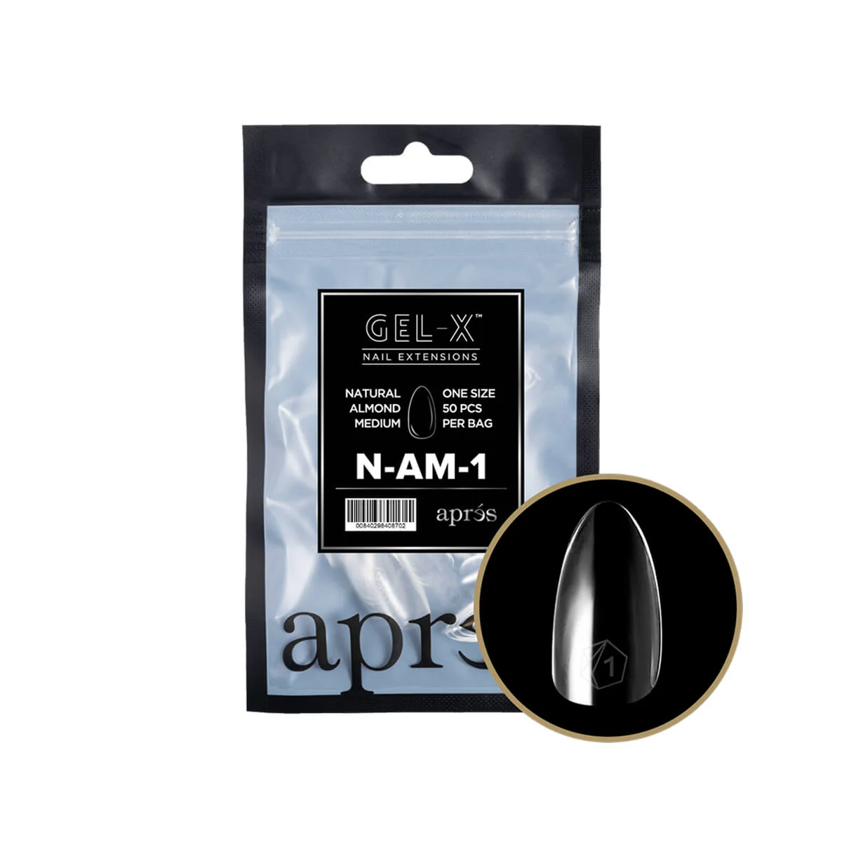 Apres - Gel-X Natural Almond Medium Refill Bag (50 Tips) - Image 3