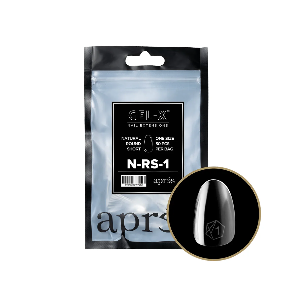 Apres - Gel-X Natural Round Short Refill Bag (50 Tips) - Image 3
