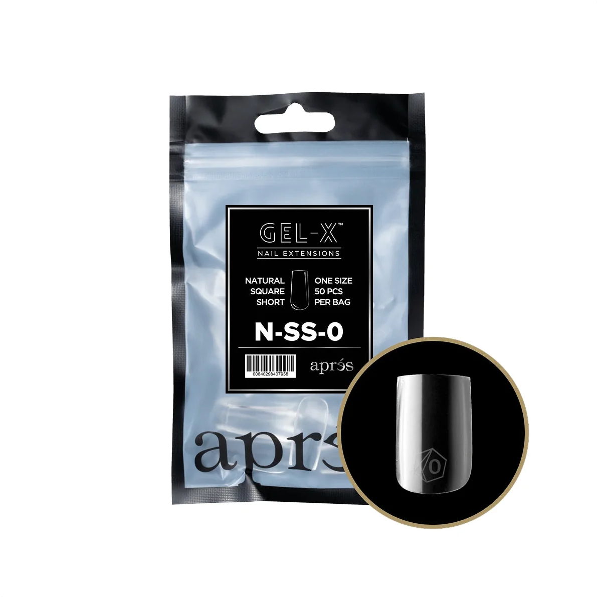Apres - Gel-X Natural Square Short Refill Bag (50 Tips) - Image 2
