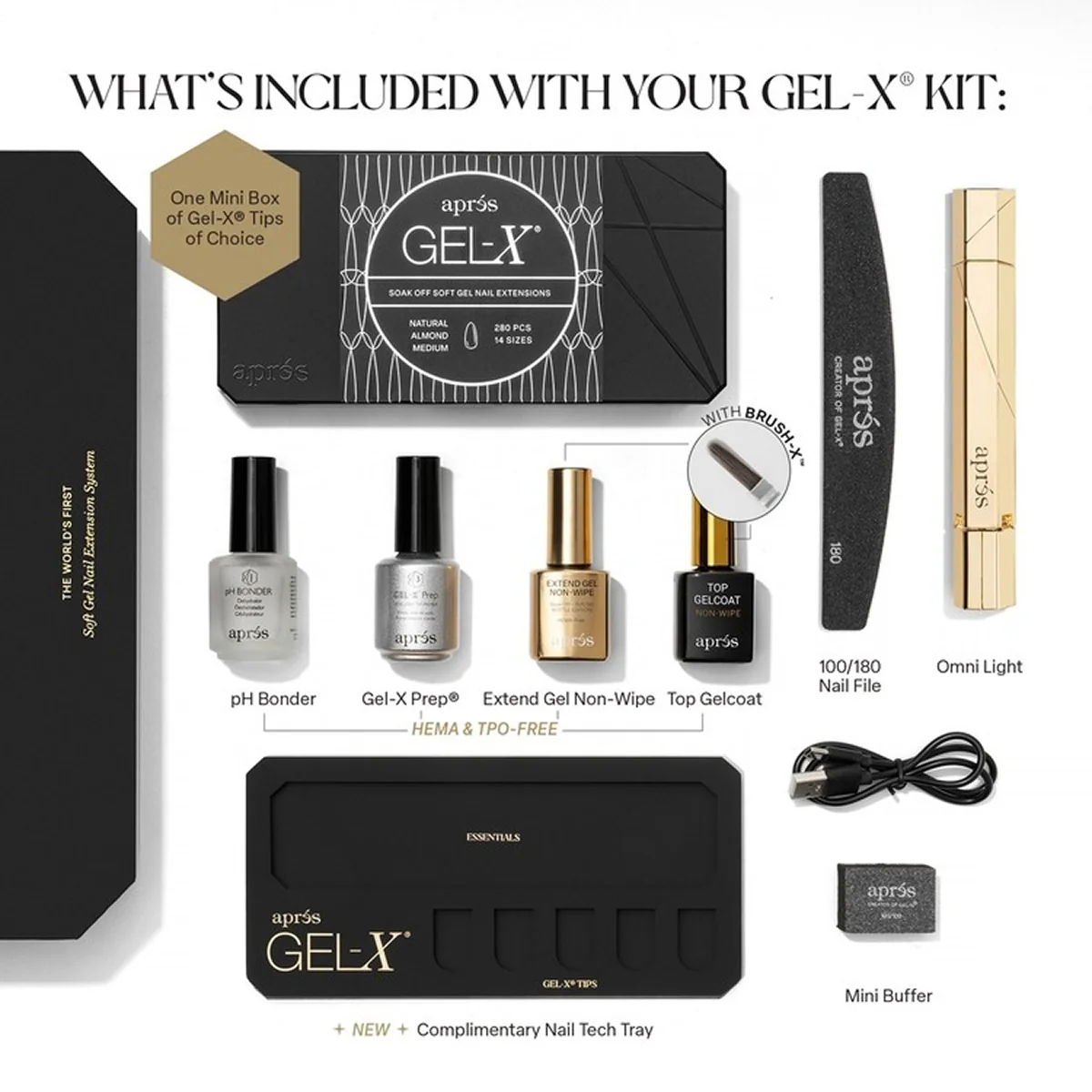 Apres Signature Gel-X Kit+mini Gel-X Tip Box (NAM) - Image 2