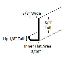 aluminum trim, drip rail, 3/4' x 6' - Image 1