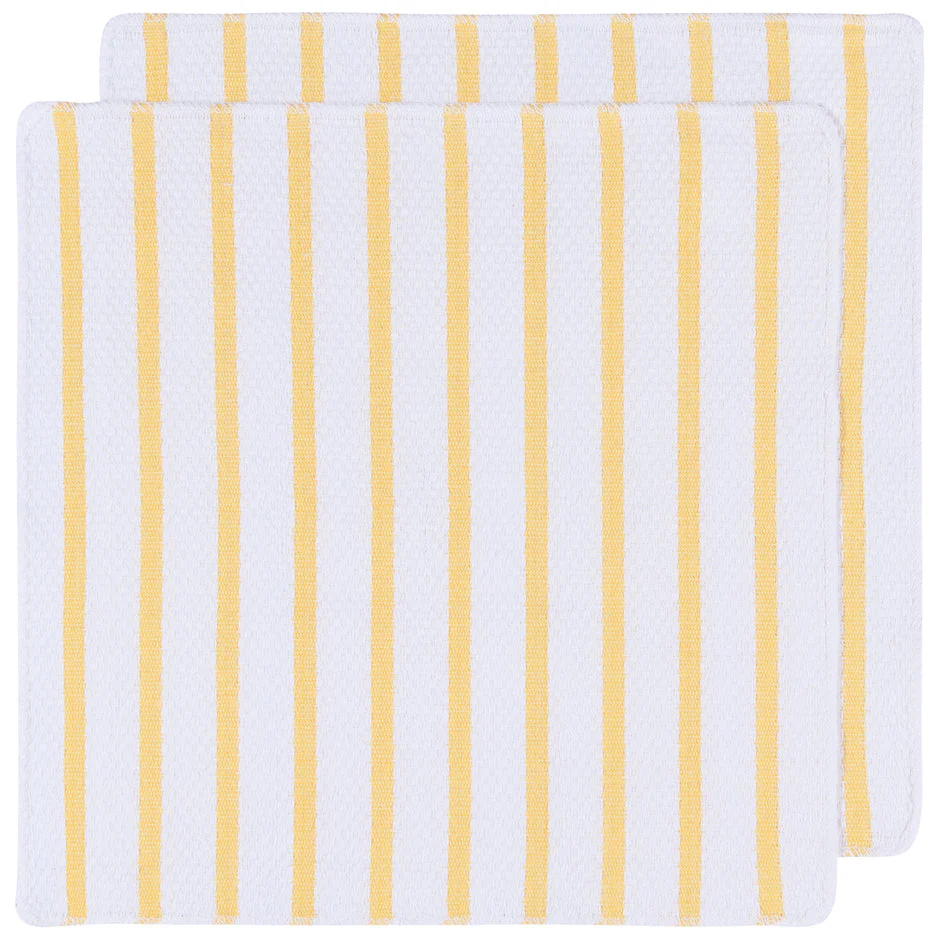 Basketweave Dishcloth Set  -  Lemon - Image 1