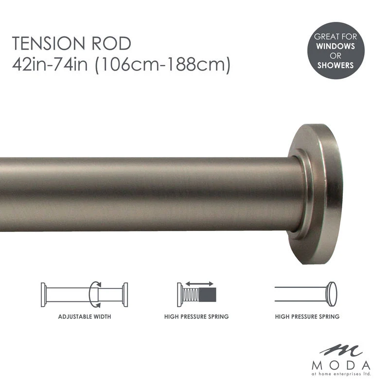 Shower Curtain Rod Draper Satin - Image 1