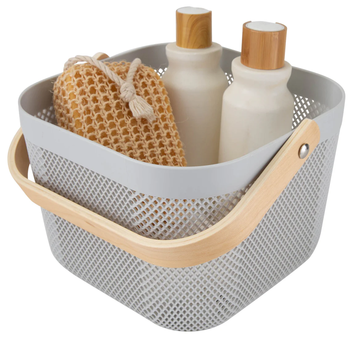 Mesh Storage Basket, Small Grey - Image 2