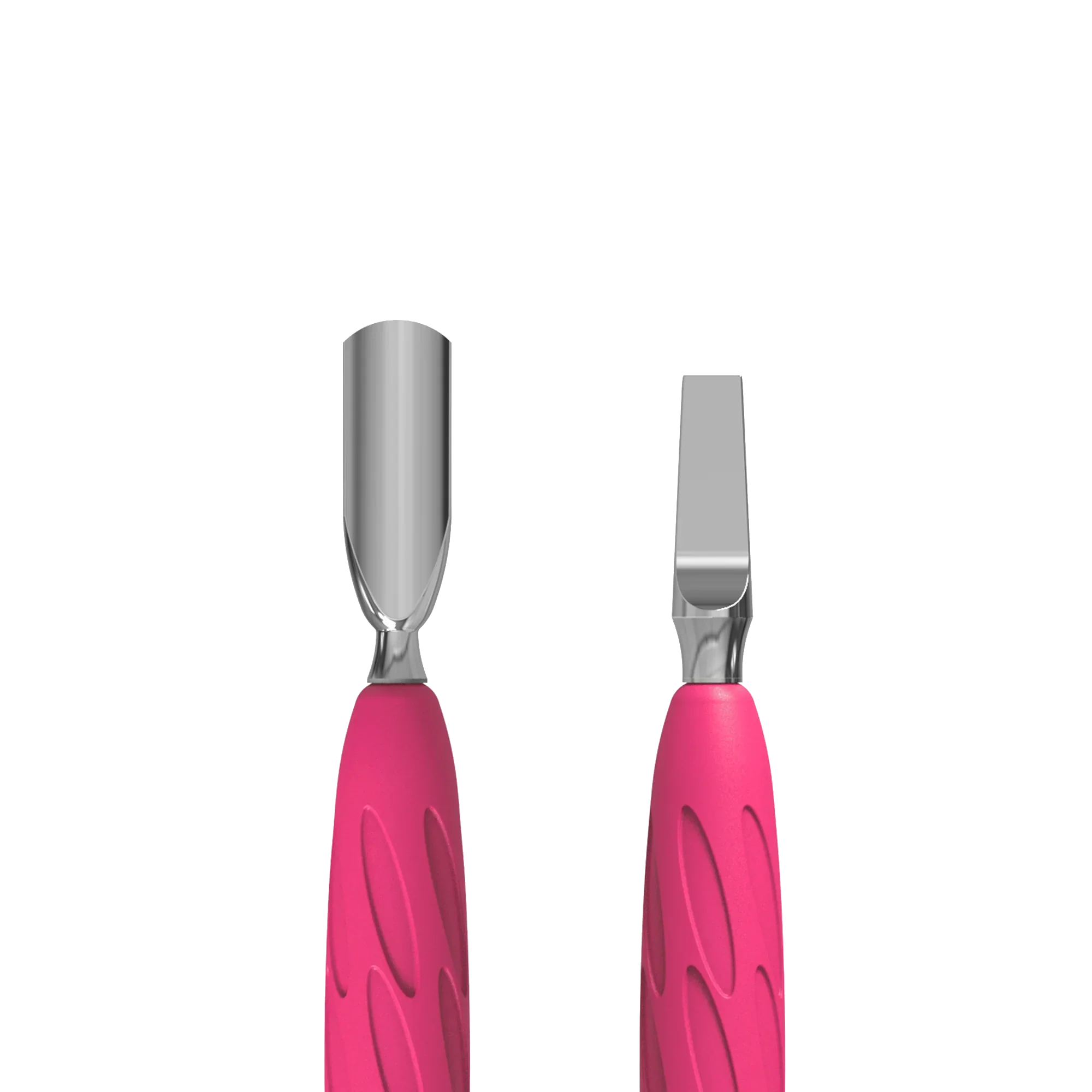 Manicure Pusher With Silicone Handle "Gummy" UNIQ 10 TYPE 5 (Narrow Rounded Pusher + Wide Blade) PQ-10/5- STALEKS - Image 2