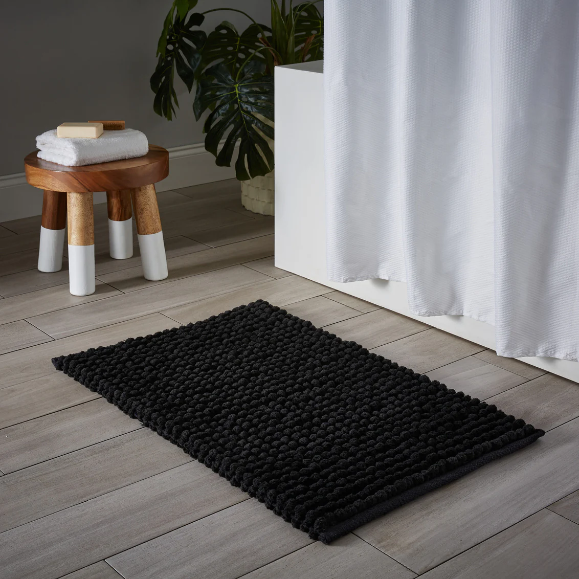 Bath Mat, Puff Black - Image 2