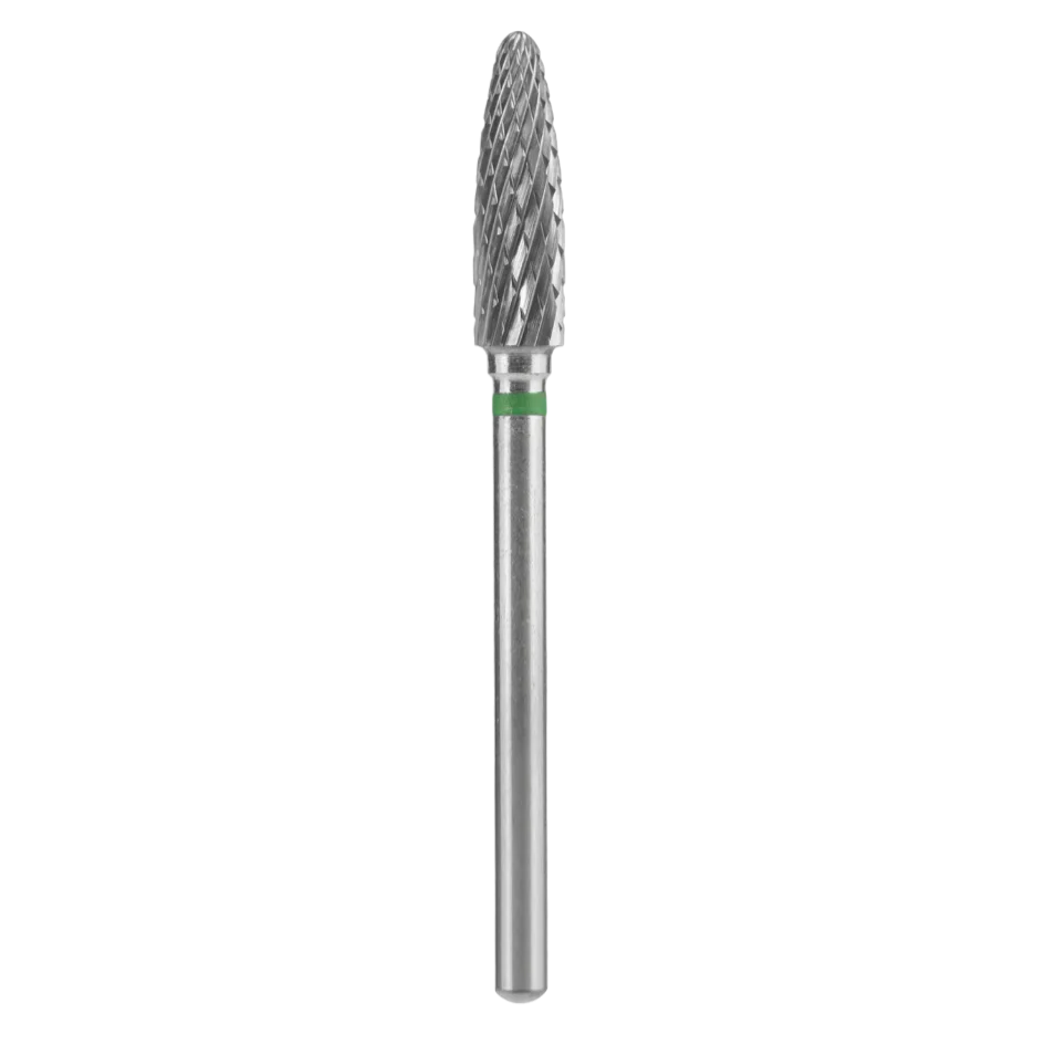 CARBIDE NAIL DRILL BIT, “CORN”, GREEN, HEAD DIAMETER 4/14MM (FT90G040/14) (#207)-STALEKS™