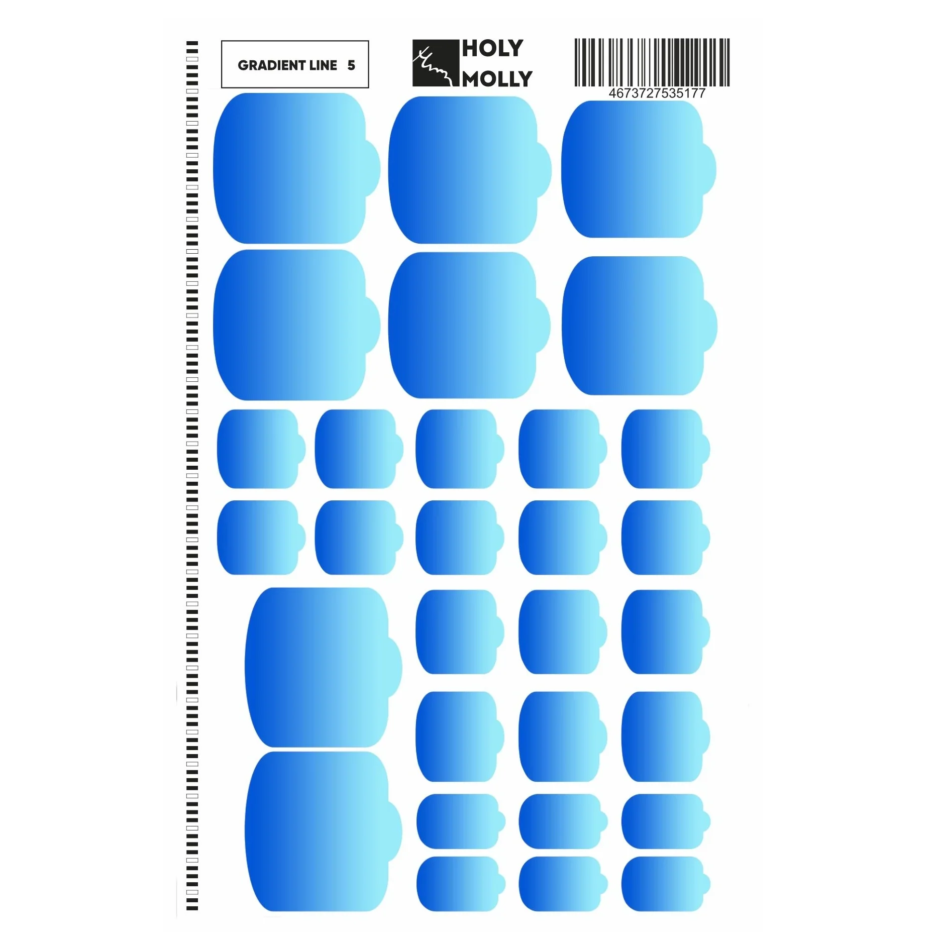 PEDICURE FILM GRADIENT LINE #5- HOLY MOLLY
