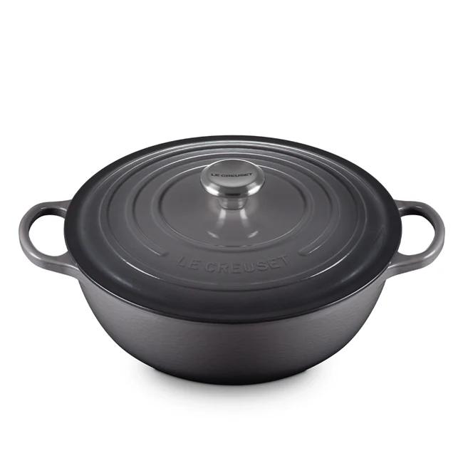 Chef Dutch Oven, Oyster Enameled Cast Iron