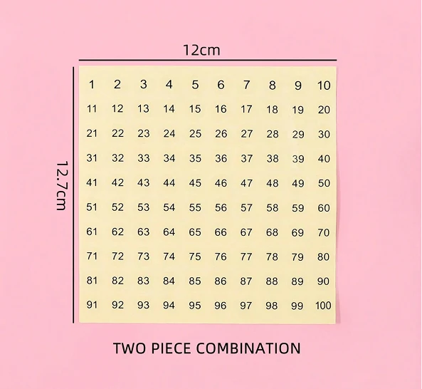 Clear Nail Number Stickers for Gel Polish and Swatches, 2pcs (1–100) - Image 2