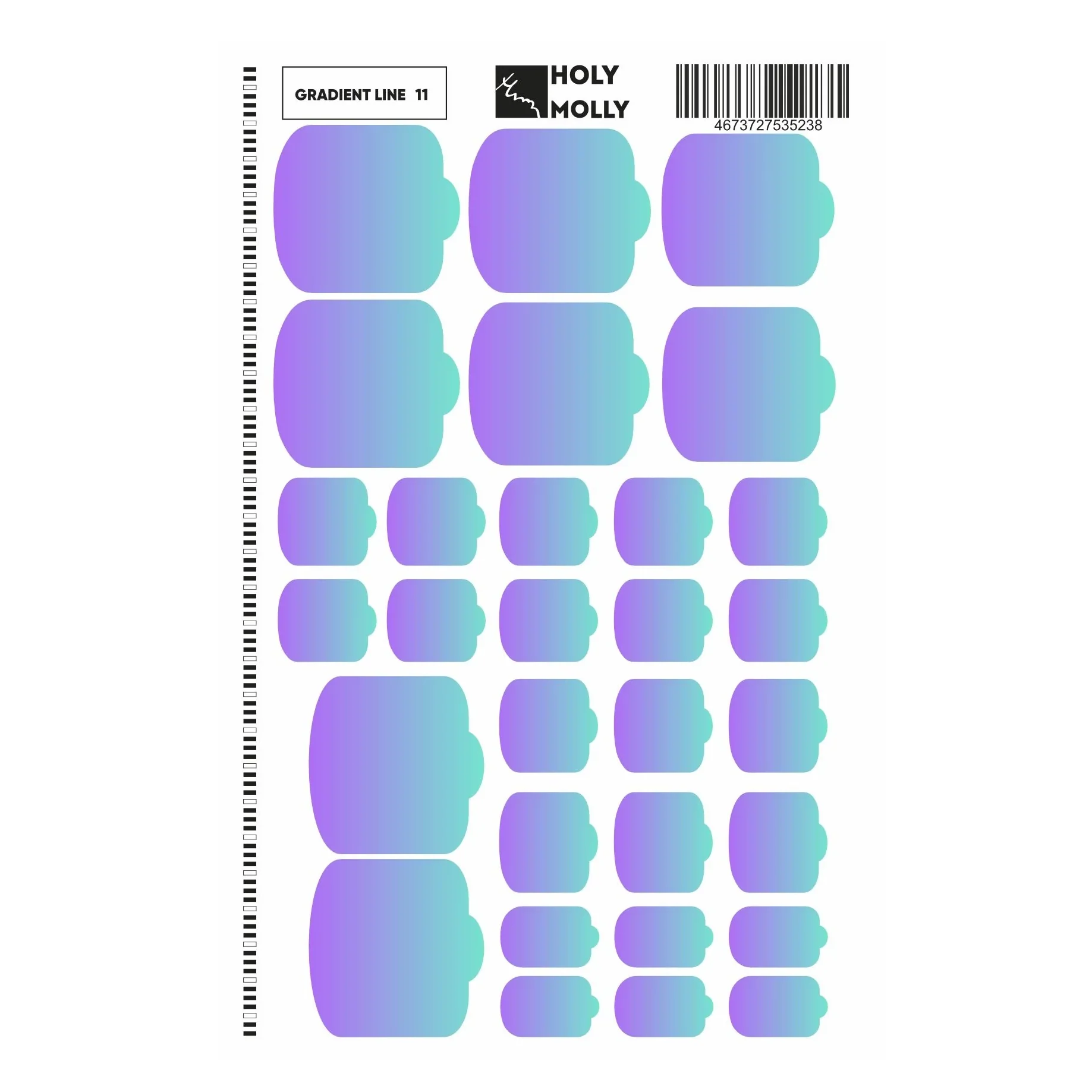 PEDICURE FILM GRADIENT LINE #11- HOLY MOLLY