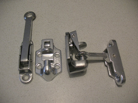 LISA Aluminum Door Hold Backs in Natural Mill Aluminum- 4" - Image 1