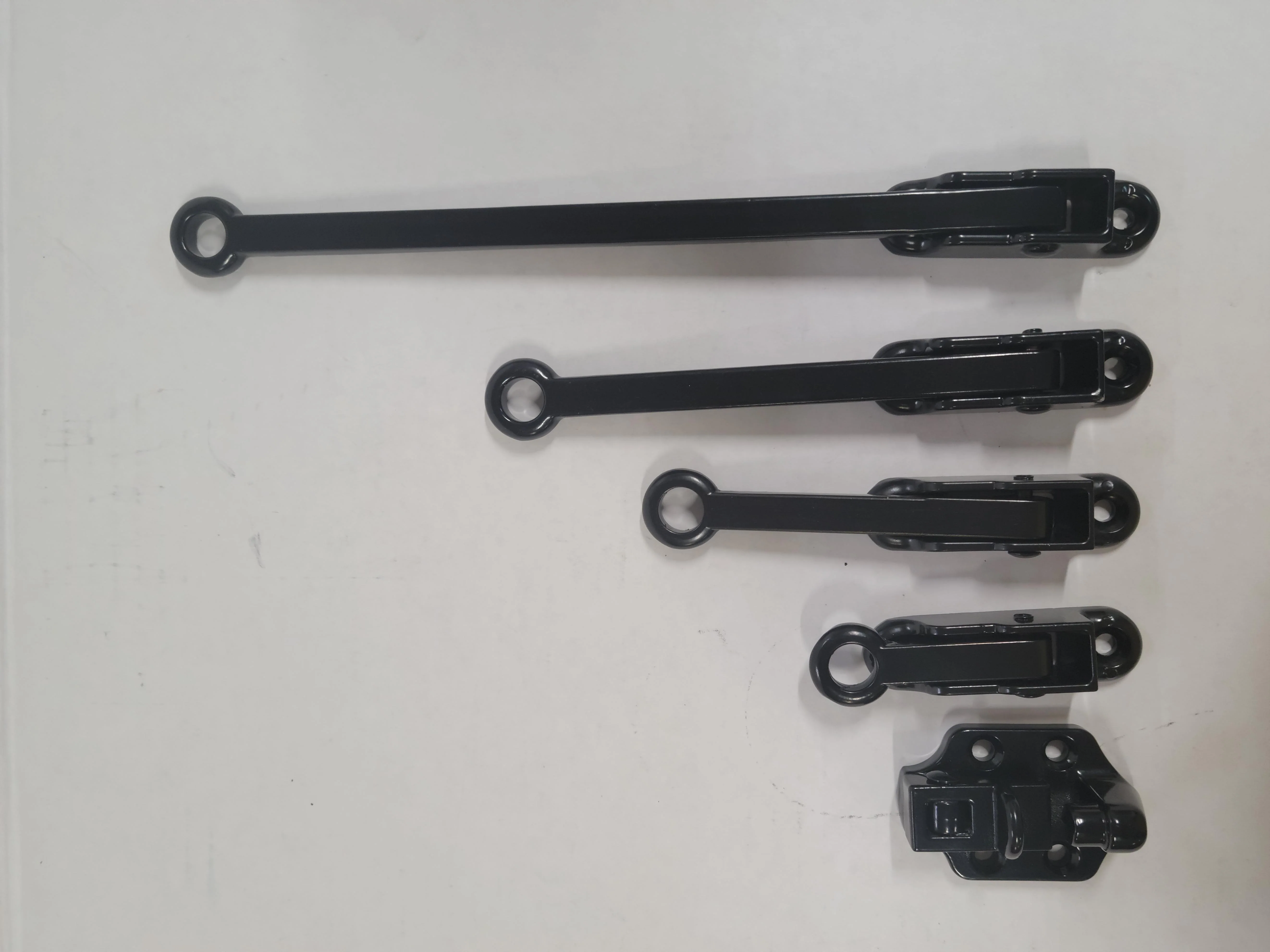 LISA Aluminum Door Hold Backs- in 4 sizes WITH BLACK E COAT - Image 1