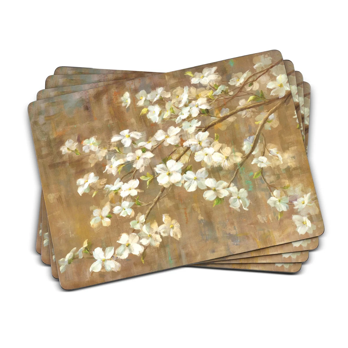 Cork Placemats Set, Dogwood