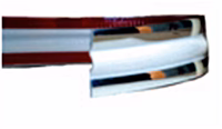 Decorative Chrome Trim with Stripe, 1 3/8" wide, in 2 colors, Self-Adhesive - Sold By The Foot**WHITE ONLY** - Image 2