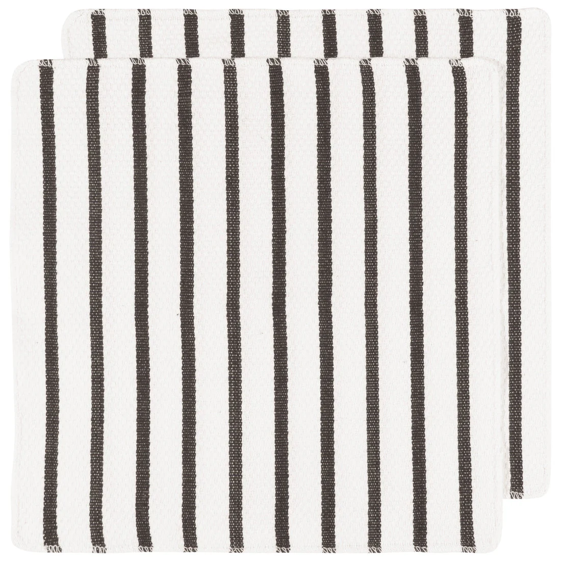 Basketweave Dishcloth Set  - Black - Image 1