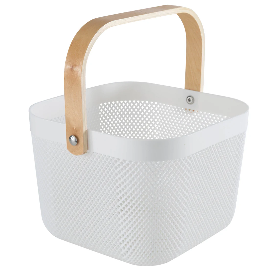 Mesh Storage Basket, Small White - Image 1