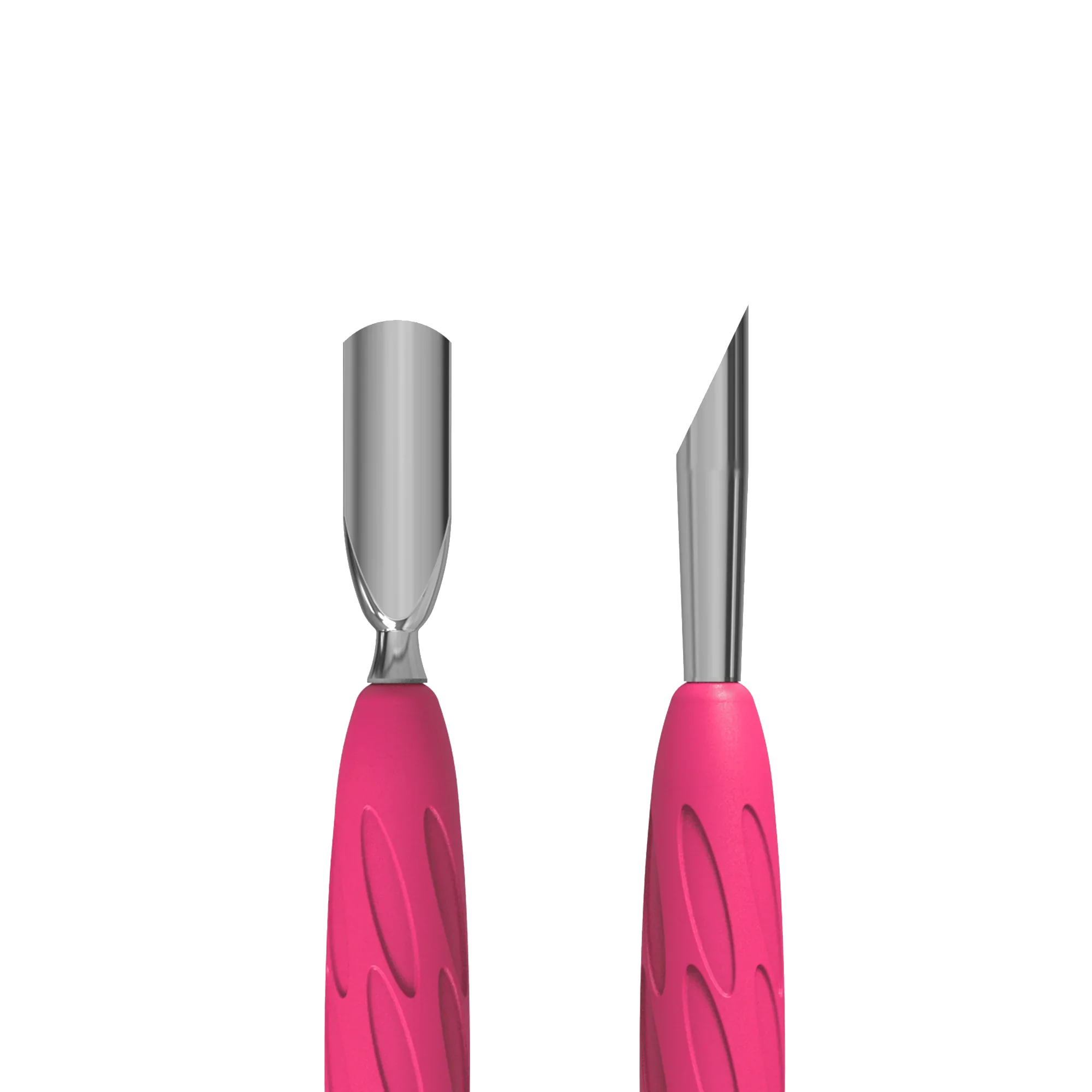 Manicure Pusher With Silicone Handle "Gummy" UNIQ 10 TYPE 2 (Narrow Rounded Pusher + Slanted Pusher) -PQ-10/2- STALEKS - Image 2