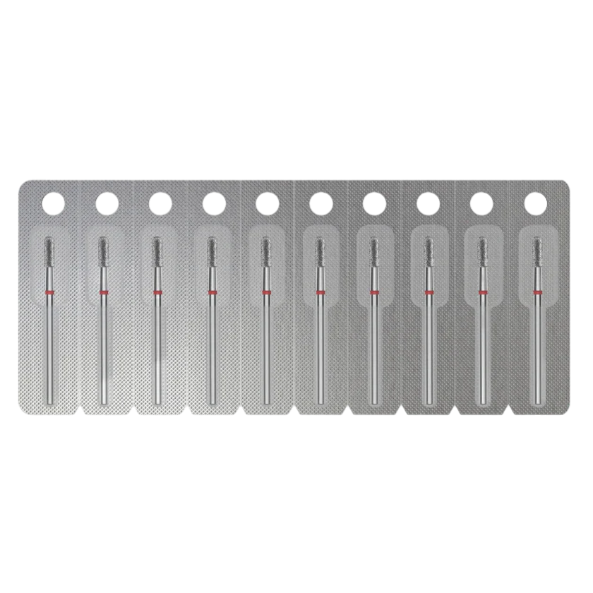 DIAMOND NAIL DRILL BIT, "CYLINDER", RED, HEAD DIAMETER 2.3/6.5MM (FA30R023/6.5) - STALEKS™ - Image 3