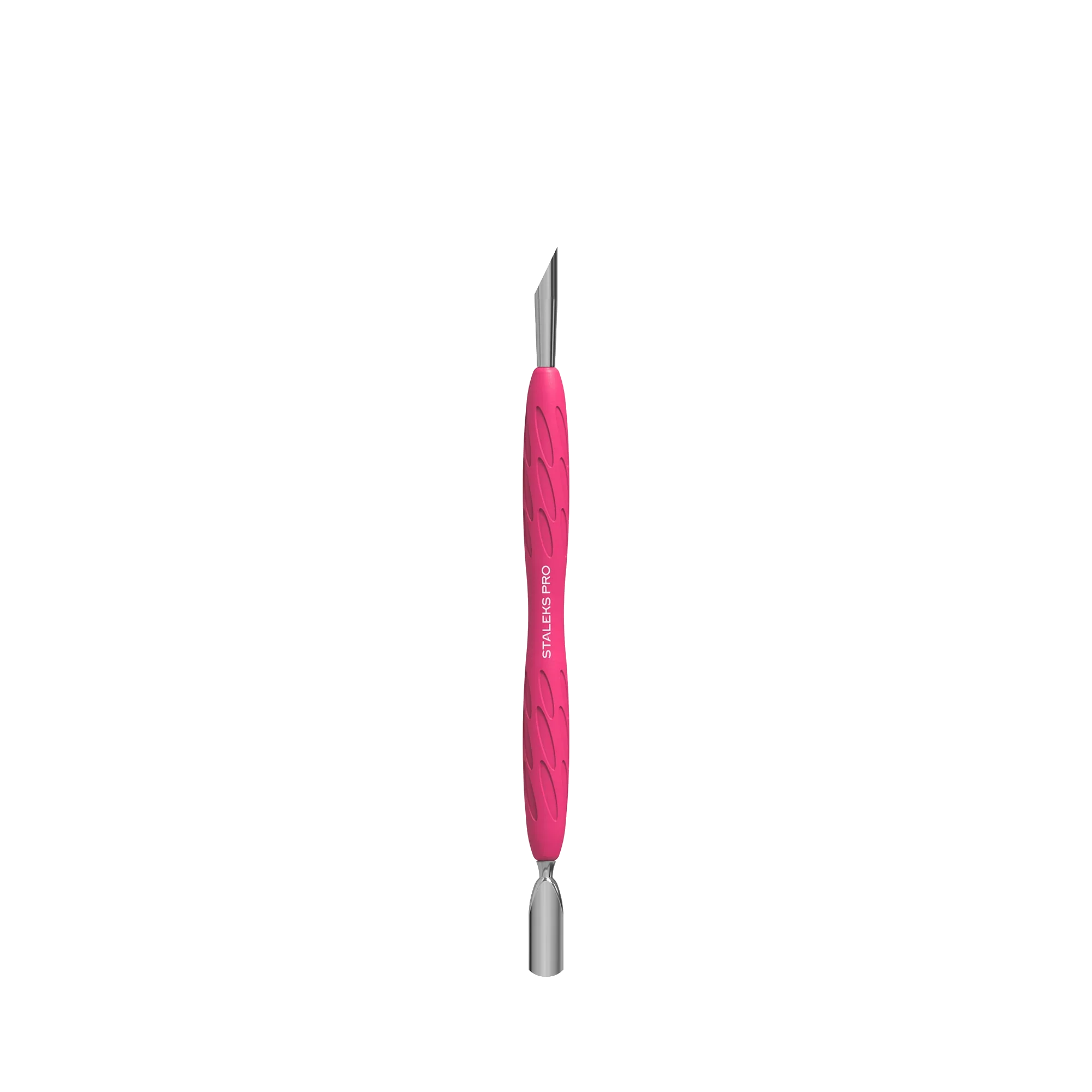 Manicure Pusher With Silicone Handle “Gummy” UNIQ 10 TYPE 2 (Narrow Rounded Pusher + Slanted Pusher) -PQ-10/2- STALEKS