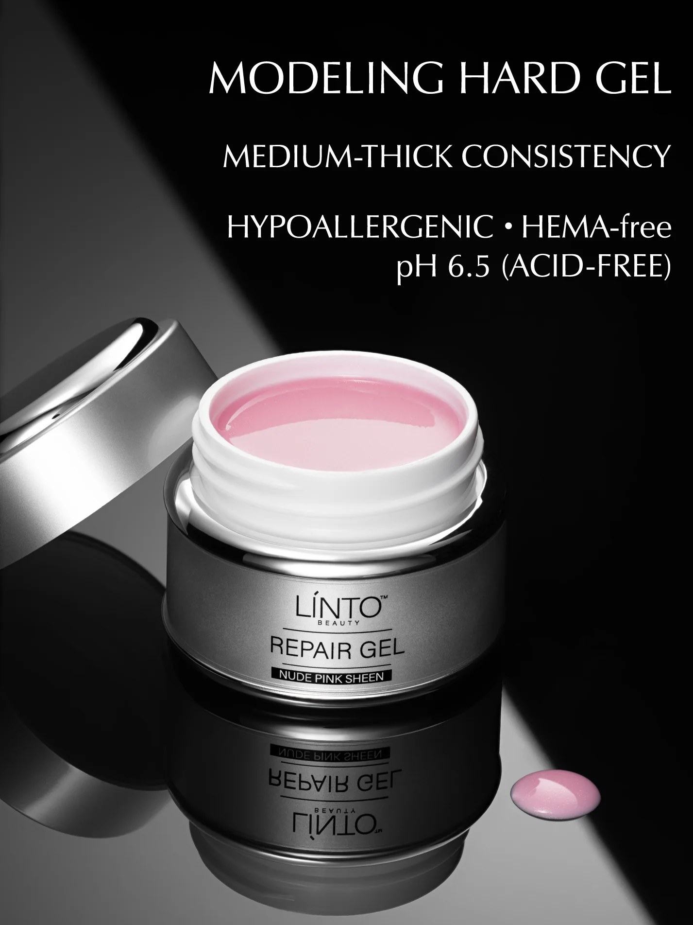 Hard Gel NUDE PINK SHEEN 15 ml / 0,5fl oz - Image 3