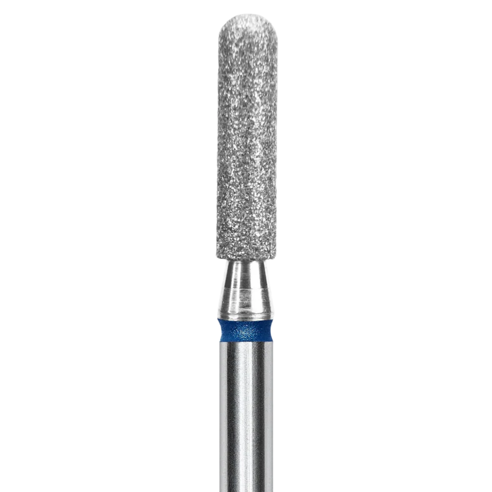 DIAMOND NAIL DRILL BIT, "ROUNDED CYLINDER", BLUE, HEAD DIAMETER 2,5/10MM (FA30B025/10) - STALEKS™ - Image 2
