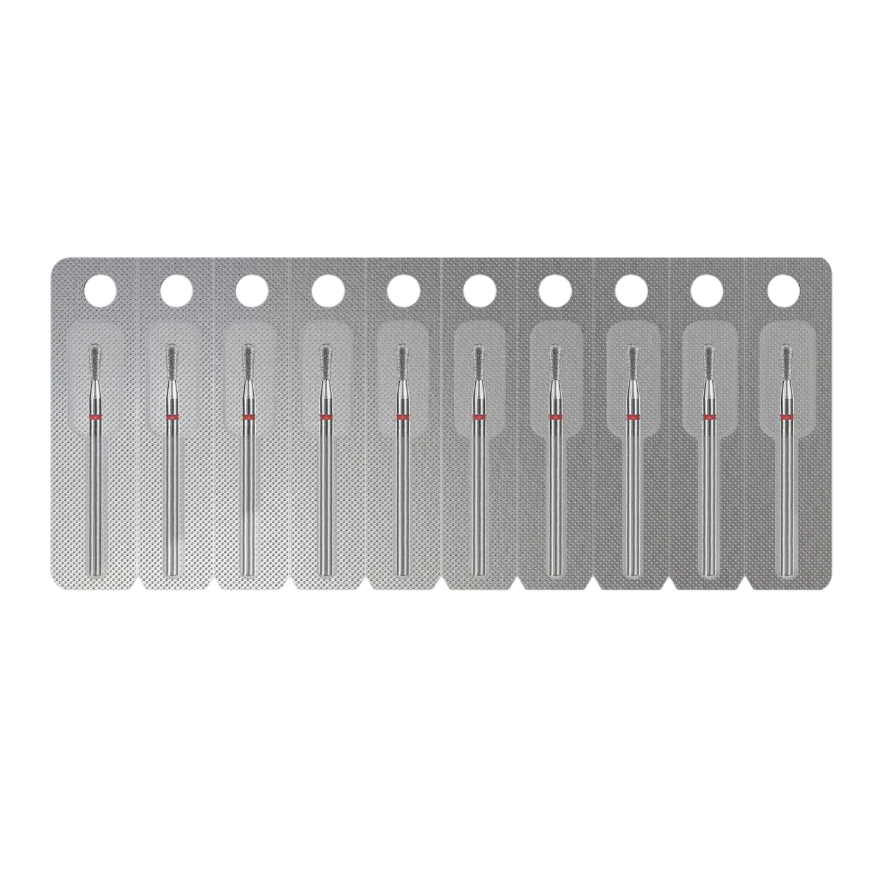 DIAMOND NAIL DRILL BIT, "MATCH", RED, HEAD DIAMETER 2.3 MM / WORKING PART 5 MM (FA120R023/5) - STALEKS™ - Image 3