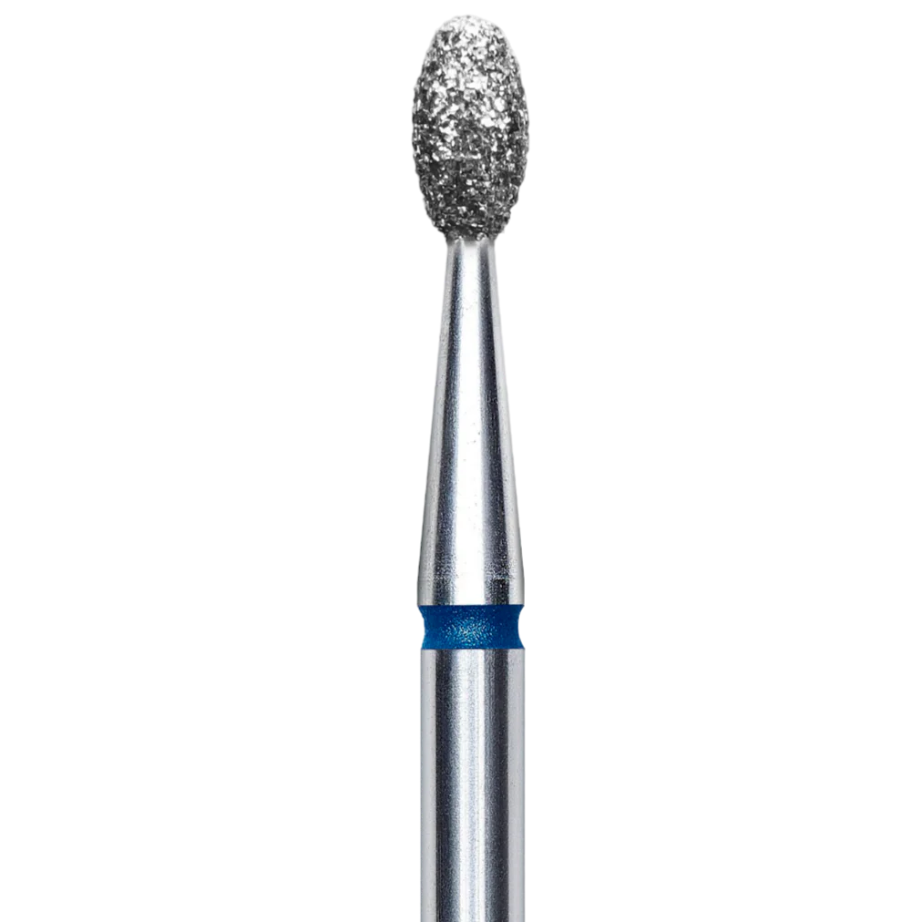 DIAMOND NAIL DRILL BIT, "OLIVE", BLUE, HEAD DIAMETER 2.5 MM/WORKING PART 5 MM (FA130B025/5) - STALEKS™ - Image 2
