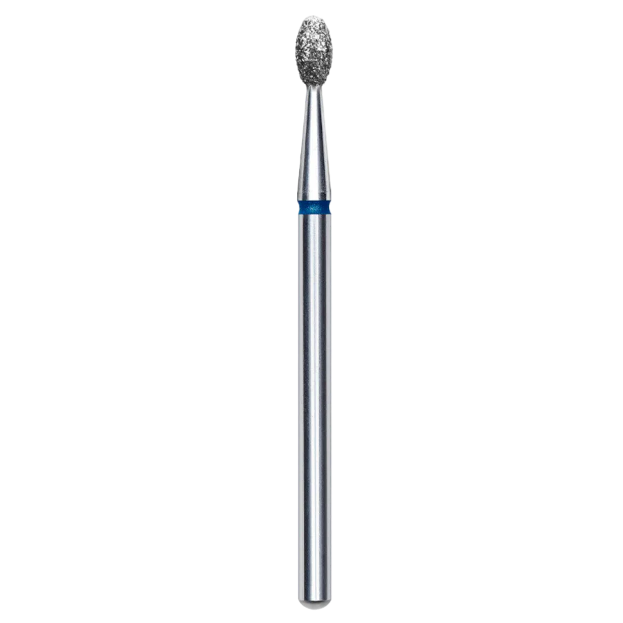 DIAMOND NAIL DRILL BIT, "OLIVE", BLUE, HEAD DIAMETER 2.5 MM/WORKING PART 5 MM (FA130B025/5) - STALEKS™ - Image 1
