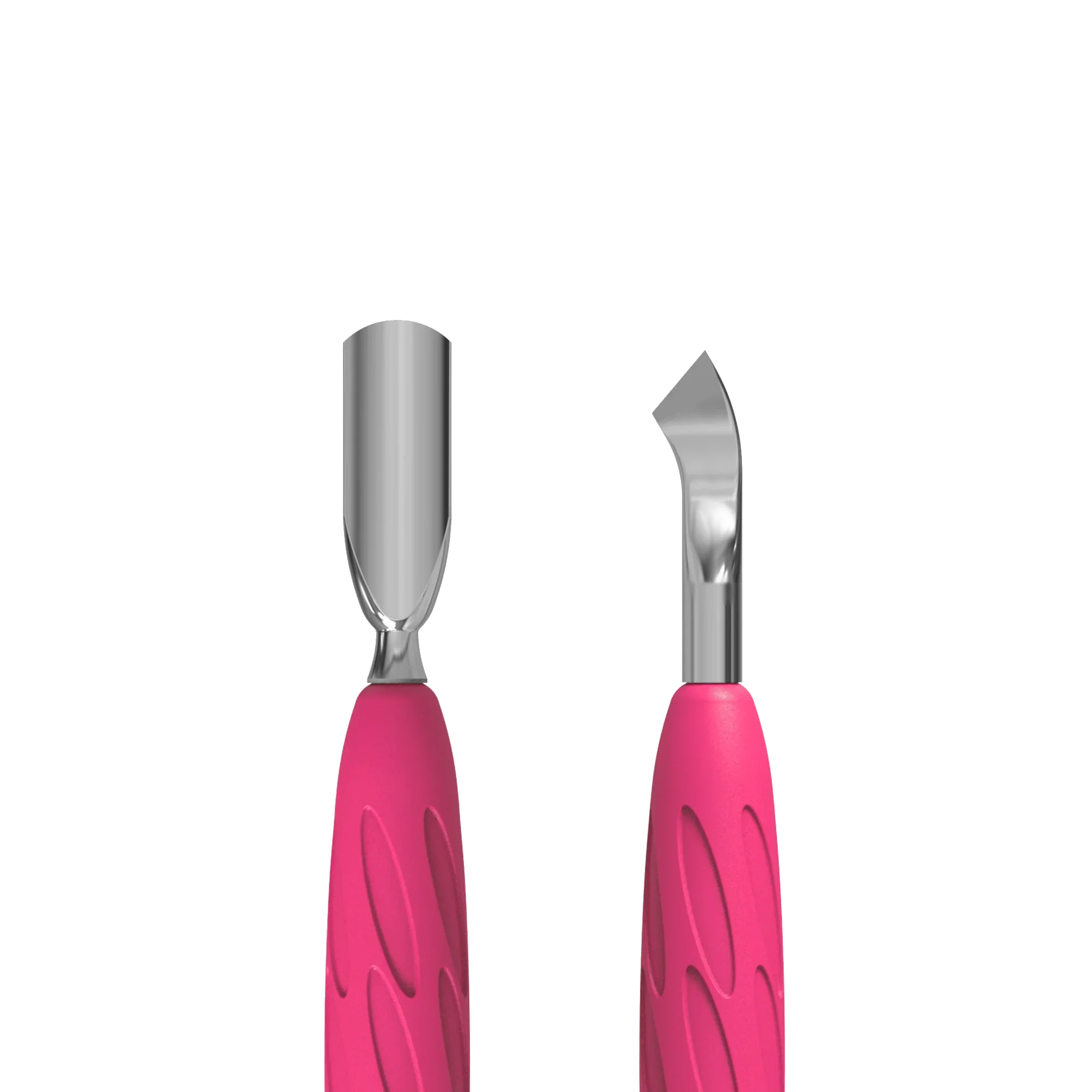 Manicure Pusher With Silicone Handle "Gummy" UNIQ 10 TYPE 4.2 (Narrow Rounded Pusher + Bent Blade) -PQ-10/4.2- STALEKS - Image 2