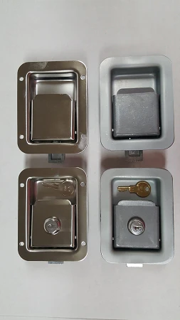 Flush Mount Latch, Locking with Key, choose Zinc or Stainless Steel