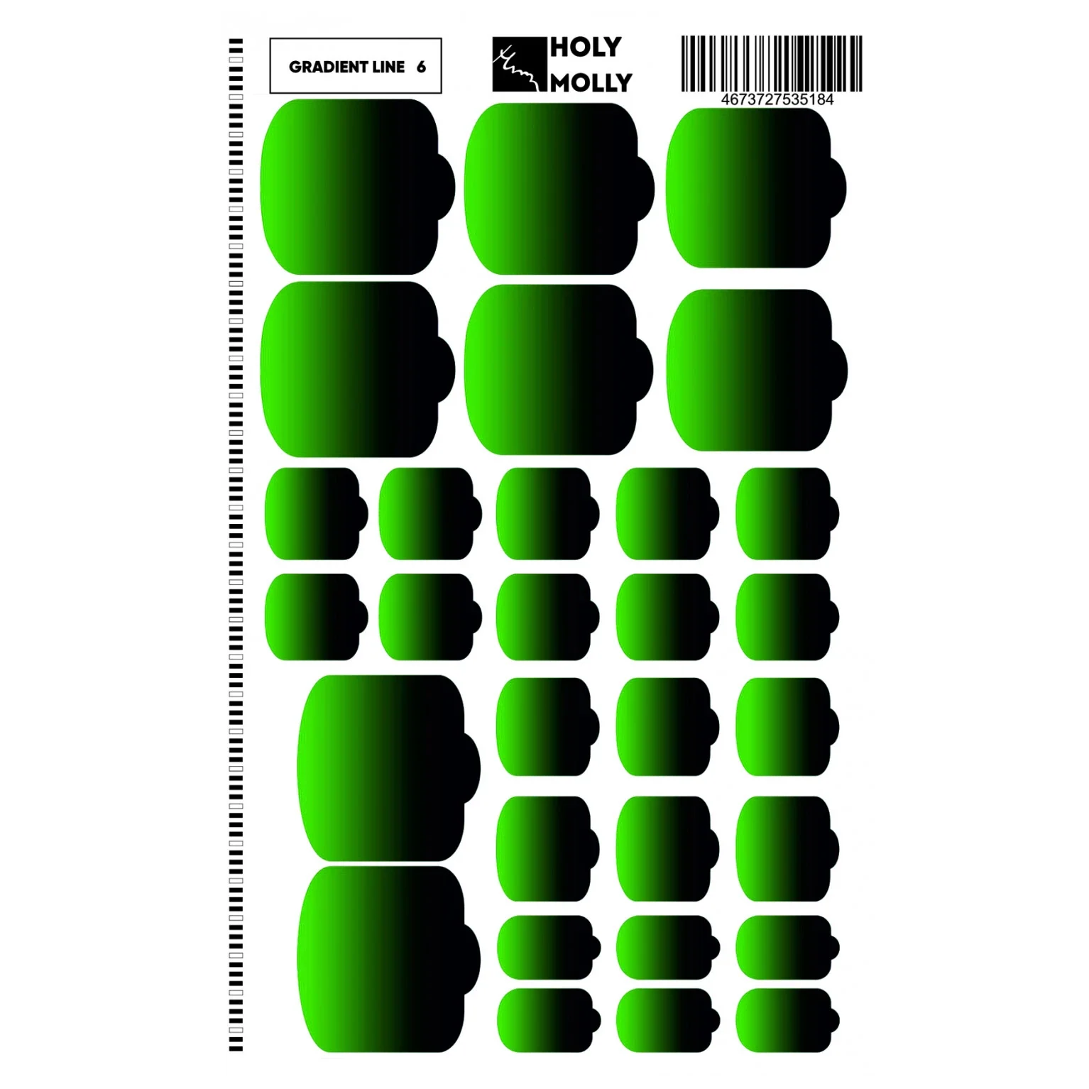 PEDICURE FILM GRADIENT LINE #6- HOLY MOLLY