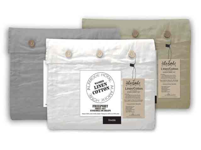 Sheet Set, Linen/Cotton Stone - Image 1