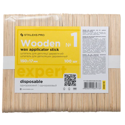 STALEKS PRO EXPERT 10 WOODEN WAX APPLICATOR STICK №1  100 PCS DSW-10 – STALEKS™