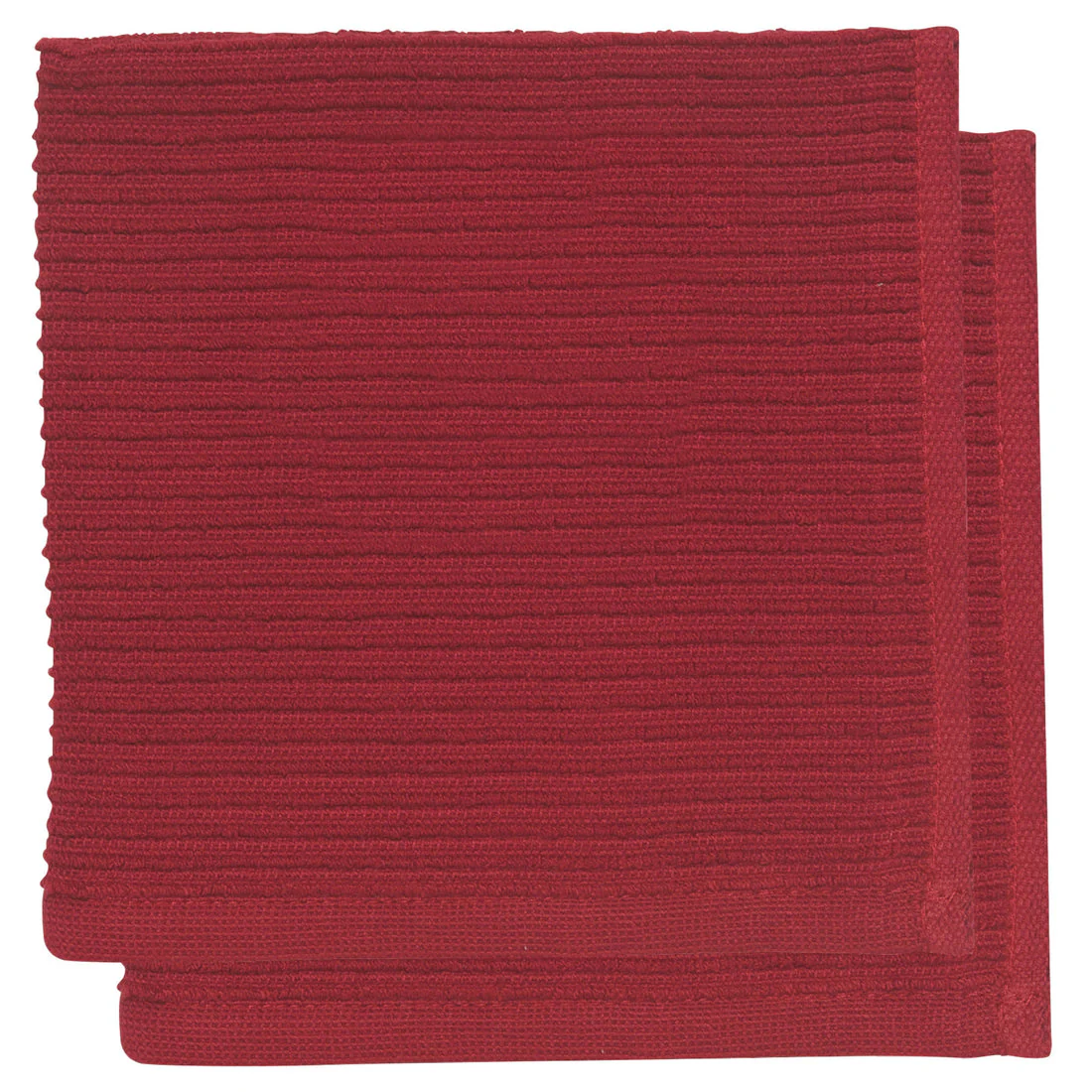 Dishcloth Ripple Set - Carmine Red - Image 1