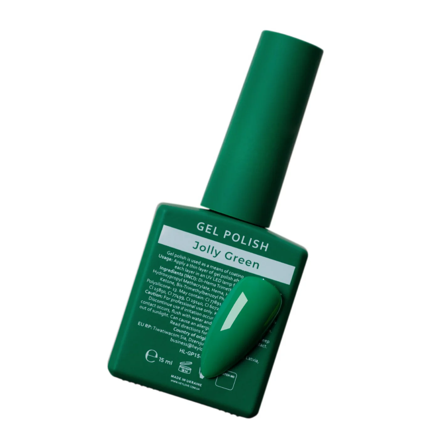 HEYLOVE - Gel Polish Jolly Green, 15ml - Image 2