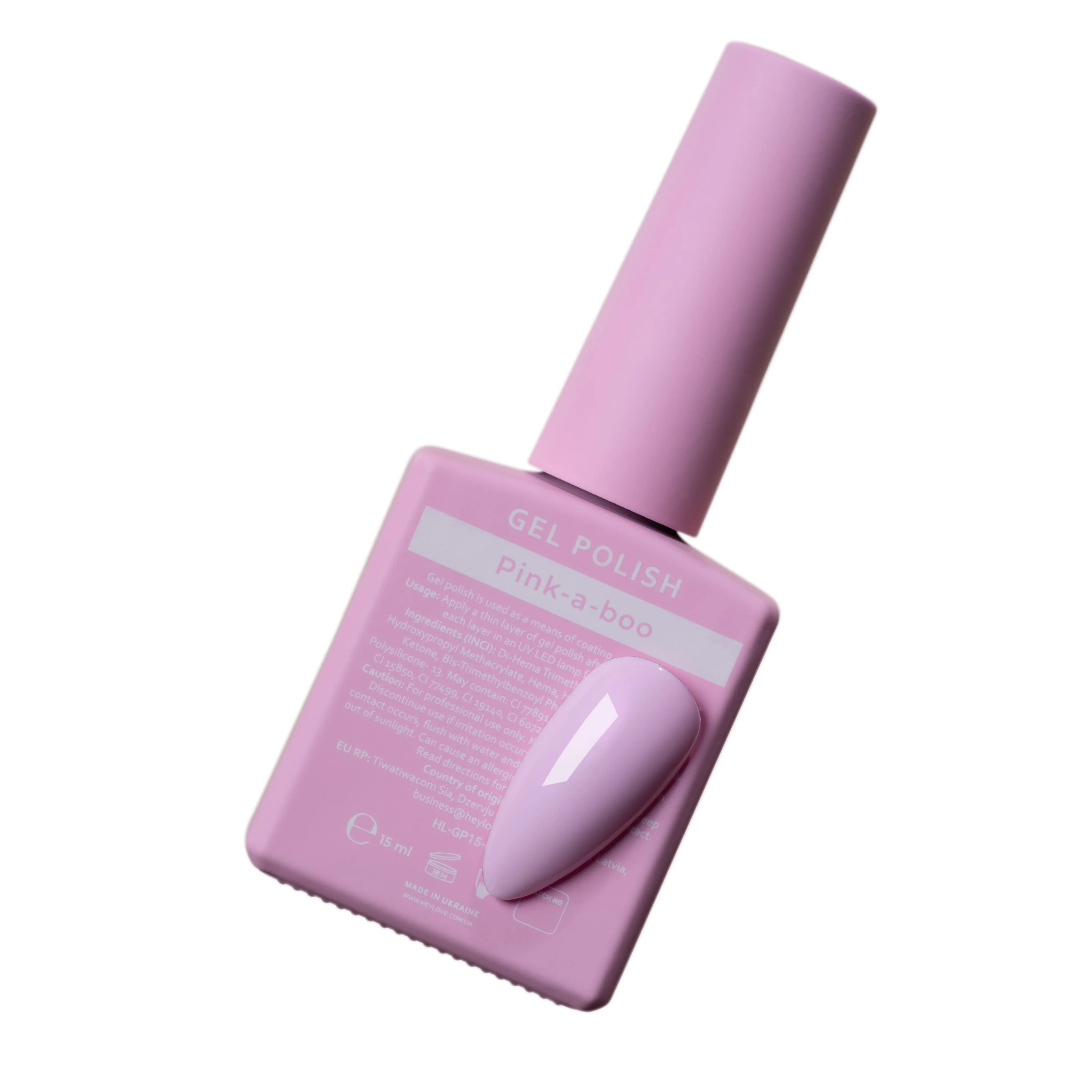 HEYLOVE - Gel Polish Pink-A-Boo, 15ml - Image 2