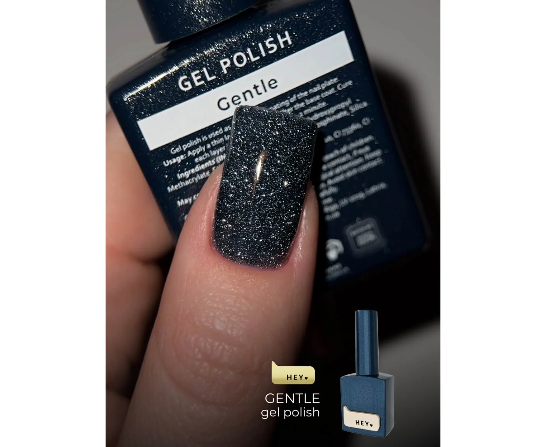 HEYLOVE - Gel Polish Gentle (Blue), 15ml - Image 2