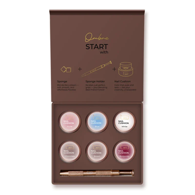 HEYLOVE - Nail Cushion Set Brown, 6pcs - Image 1