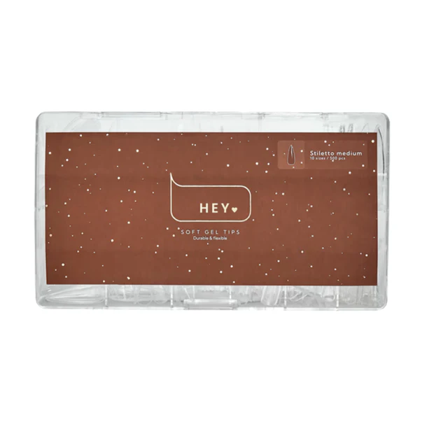 HEYLOVE - Soft Gel Tips Stiletto Medium, 500pcs - Image 2
